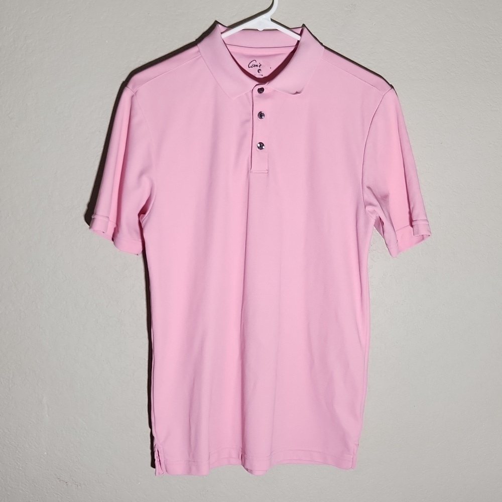 Arnie Shirt Mens Polo Size M Pink shirt has snag Flaw